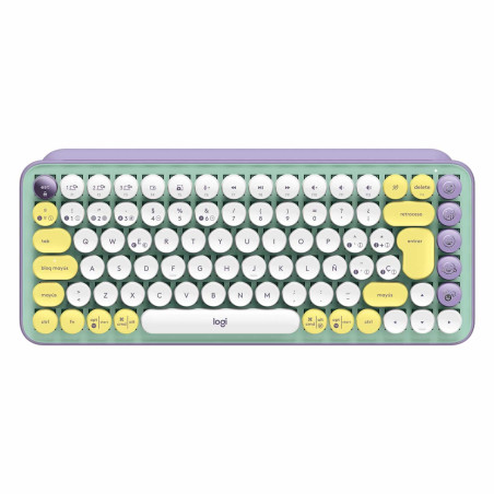 Teclado Logitech Pop (920-010714) Mecanical Wireless (Lila/Verde)