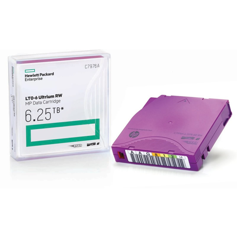 Cinta HPE LTO-6 Ultrium 6.25TB MP RW (C7976A)